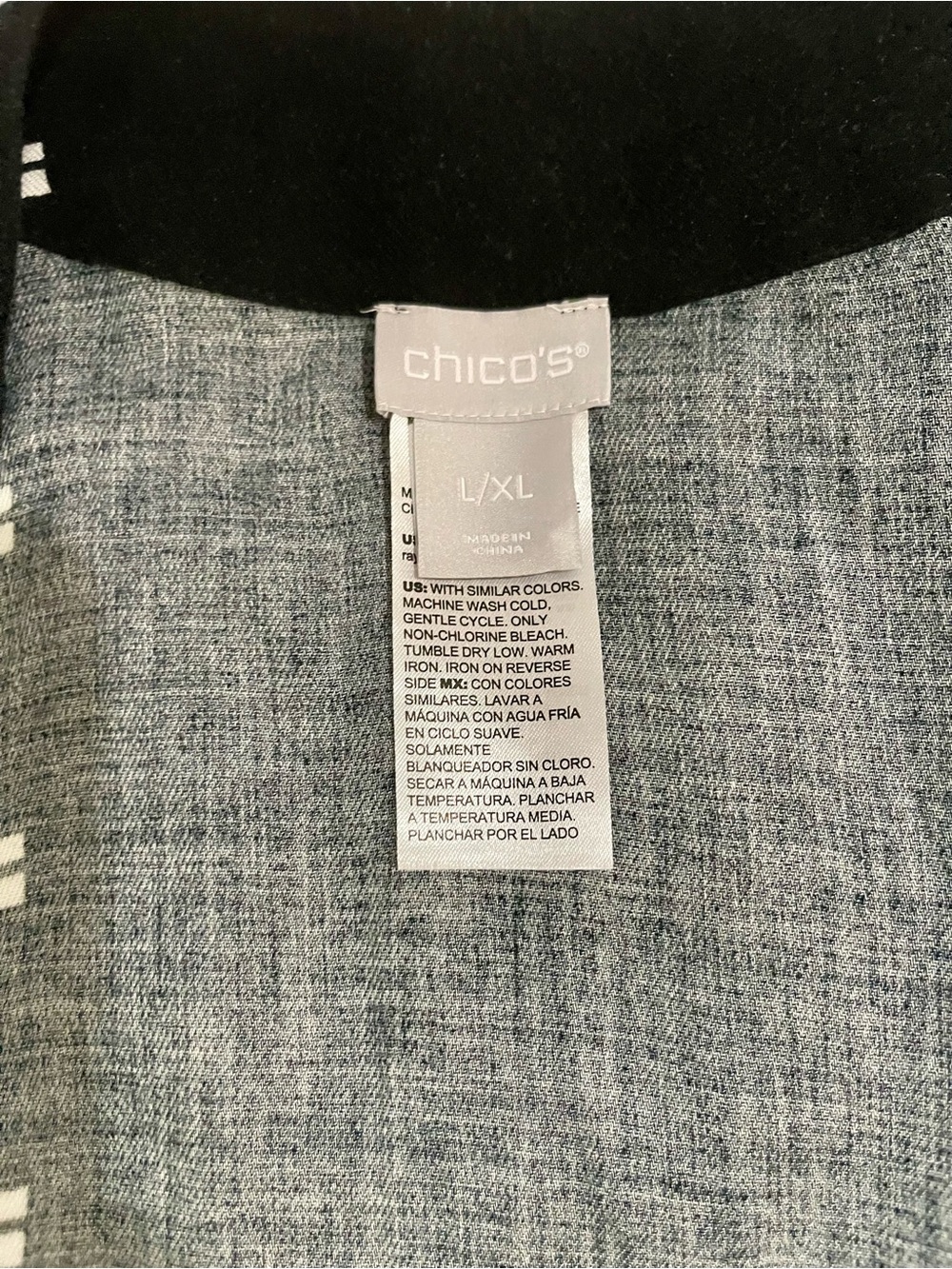 Chico's Black & White Open-Front Cardigan and Matching Chicos Tank Set - Picture 7 of 12